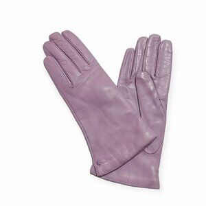 New Sermoneta Cashmere Lined Leather Gloves in pale pink/lilac  size 7.5